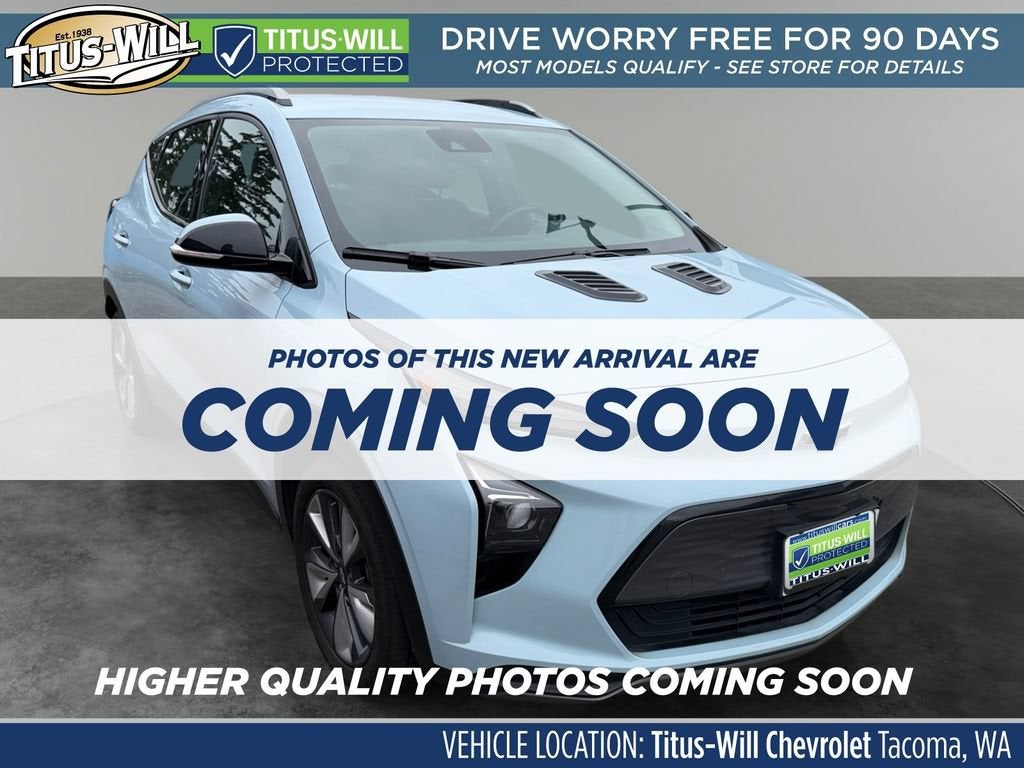 2022 Chevrolet Bolt EUV LT in Ice Blue Metallic — front three-quarter view