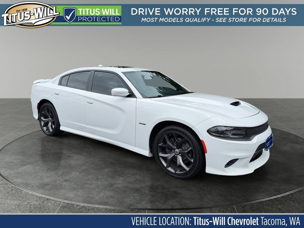 2019 Dodge Charger R/T RWD in White — front three-quarter view