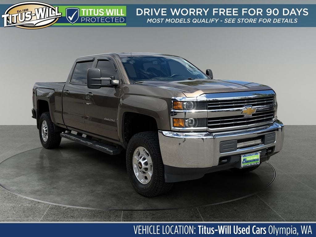 2015 Chevrolet Silverado 2500HD LT in Brownstone Metallic — front three-quarter view