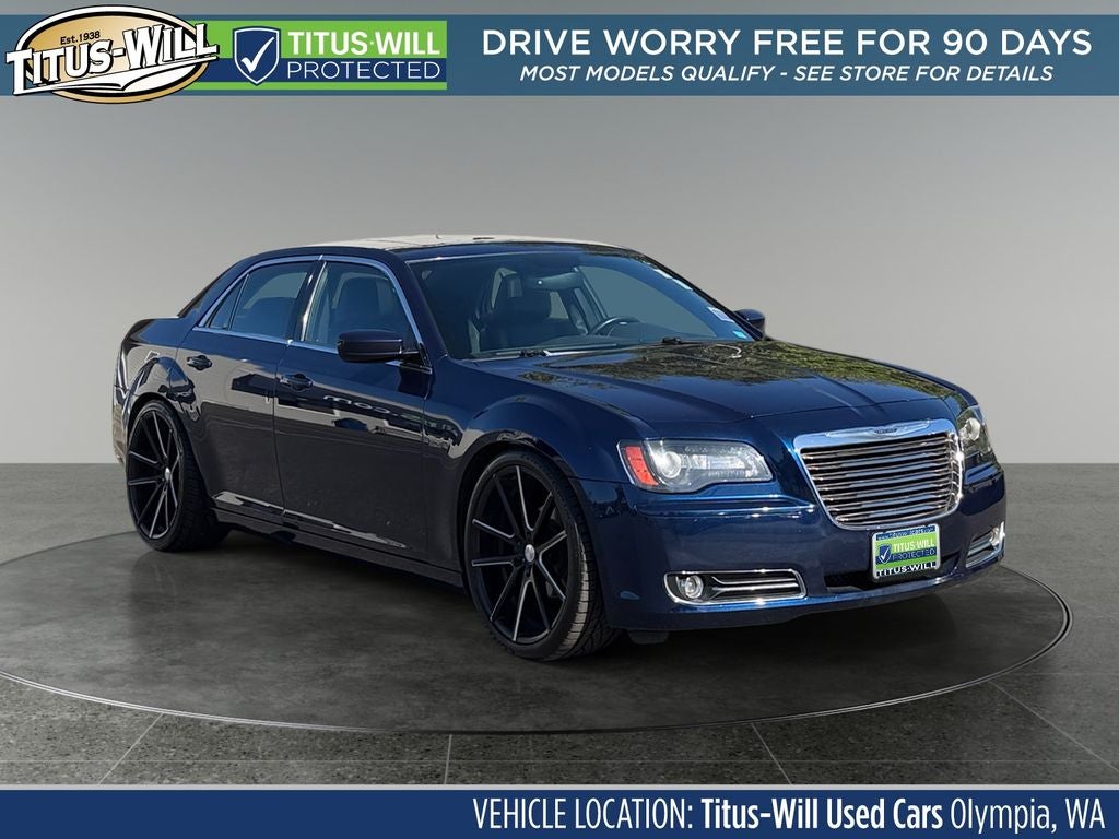 2014 Chrysler 300 S in Jazz Blue Pearlcoat — front three-quarter view