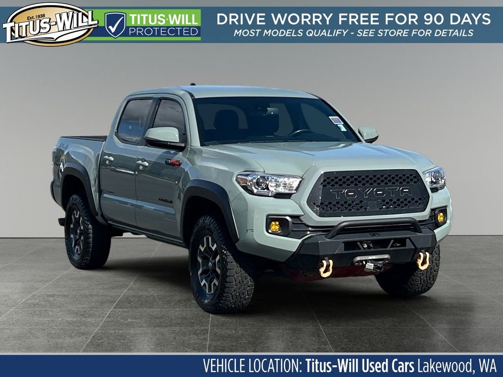 2022 Toyota Tacoma TRD Off-Road V6 in Lunar — front three-quarter view