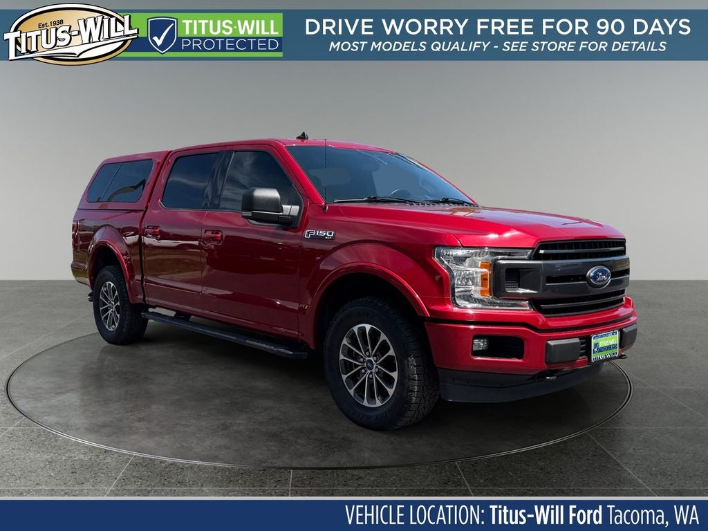 2020 Ford F-150 XLT in Red Metallic — front three-quarter view
