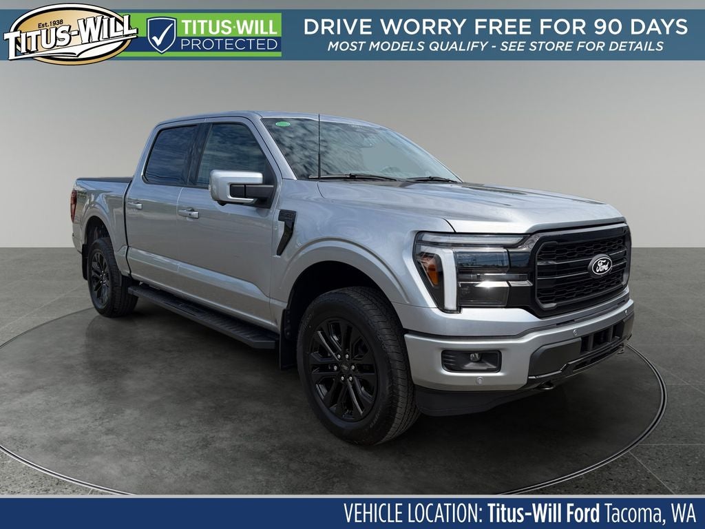 2026 Ford F-150 Lariat in Silver — front three-quarter view