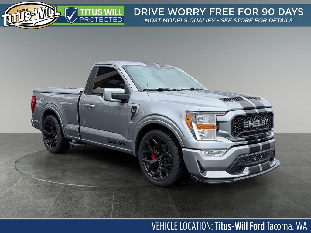 2021 Ford F-150 SHELBY SS SC 5.0L in Silver Metallic — front three-quarter view