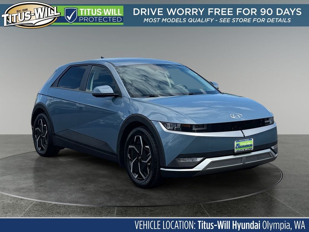 2024 Hyundai IONIQ 5 SEL in Lucid Blue — front three-quarter view