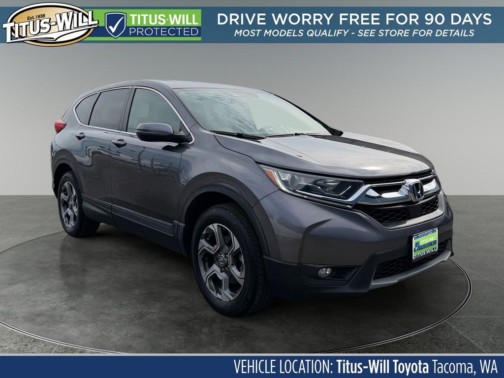 2017 Honda CR-V EX in Gray — front three-quarter view