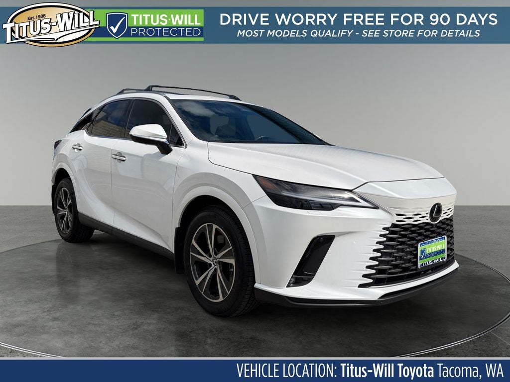 2023 Lexus RX 350 Premium Plus in Eminent White Pearl — front three-quarter view