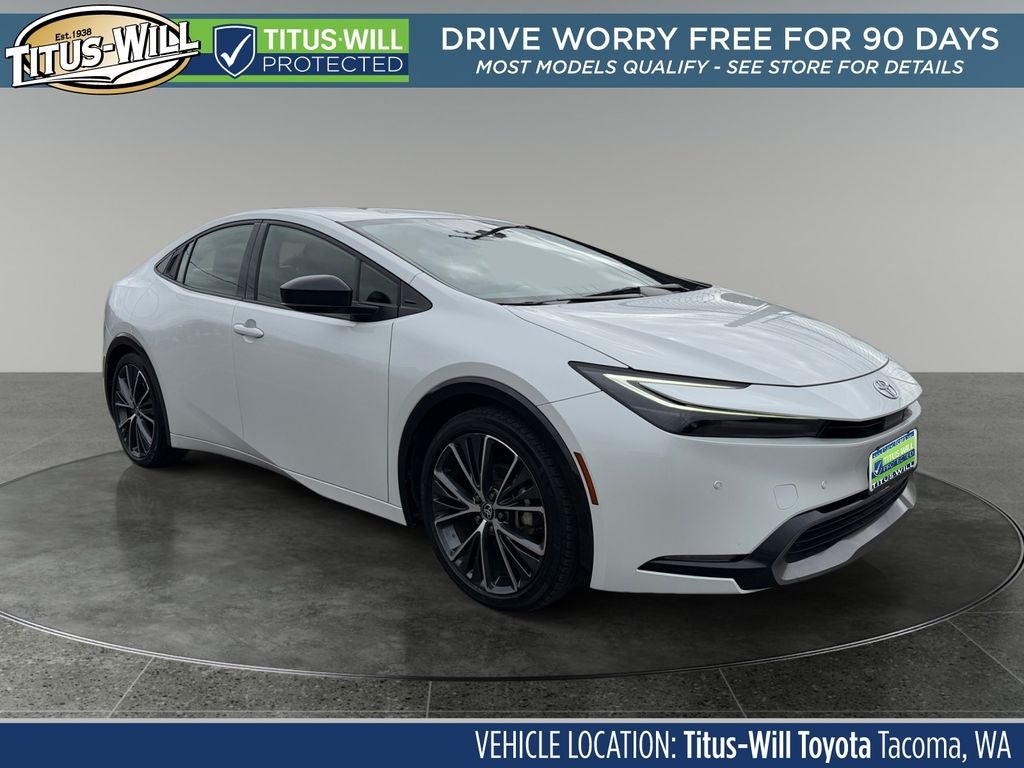 2023 Toyota Prius XLE in Wind Chill Pearl* — front three-quarter view