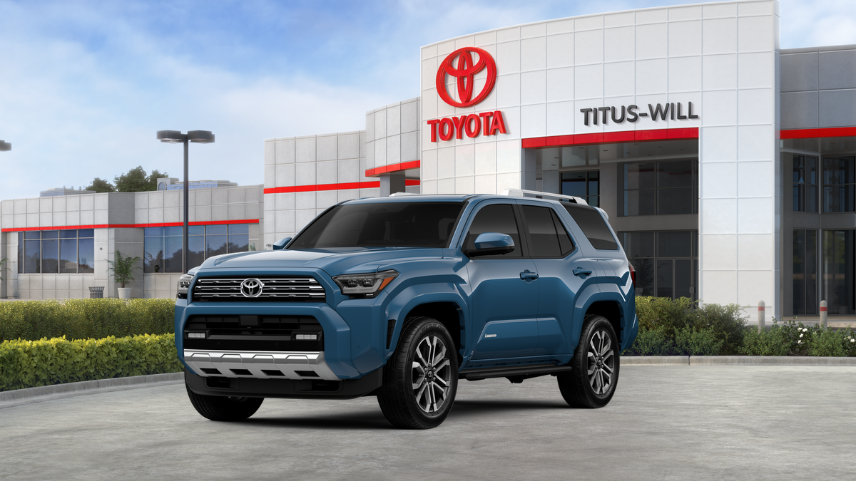 2026 Toyota 4Runner Limited in Heritage Blue — front three-quarter view