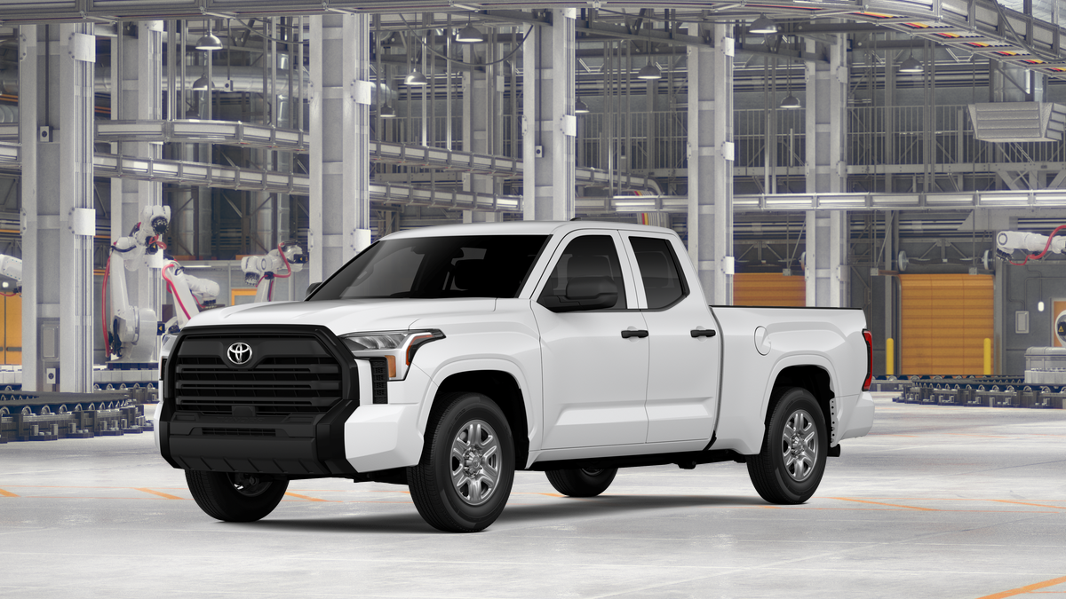 2026 Toyota Tundra SR in Ice Cap — front three-quarter view