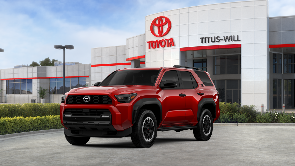 2026 Toyota 4Runner TRD Off-Road Premium in Supersonic Red — front three-quarter view