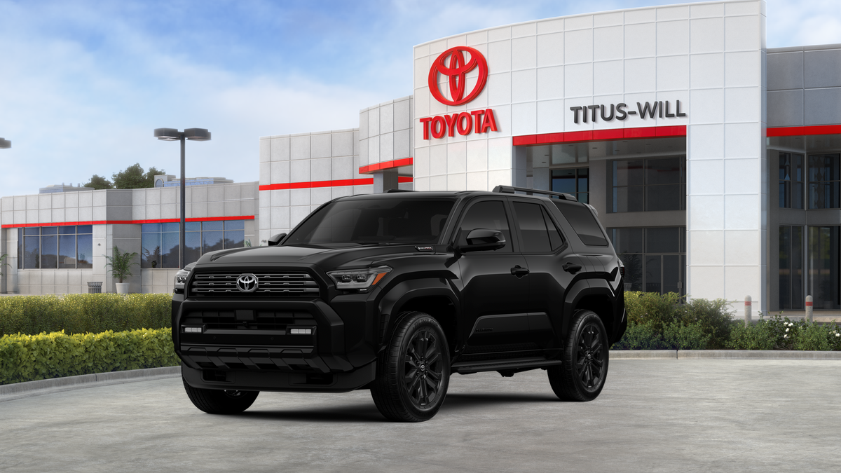 2026 Toyota 4Runner i-FORCE MAX Platinum in Black — front three-quarter view