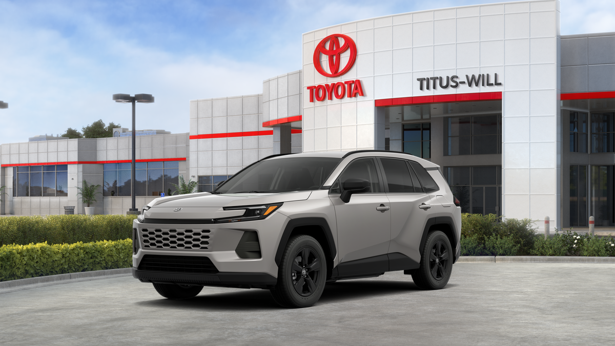 2026 Toyota RAV4 LE in Meteor Shower — front three-quarter view