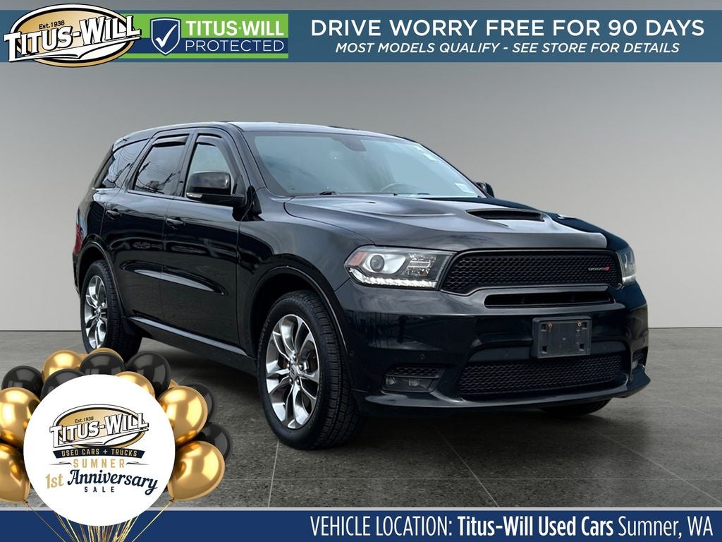 2019 Dodge Durango R/T in Black — front three-quarter view