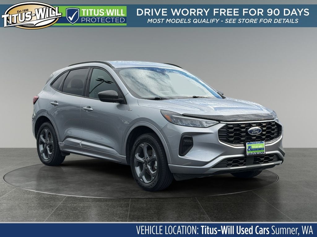 2024 Ford Escape ST-Line in Silver — front three-quarter view